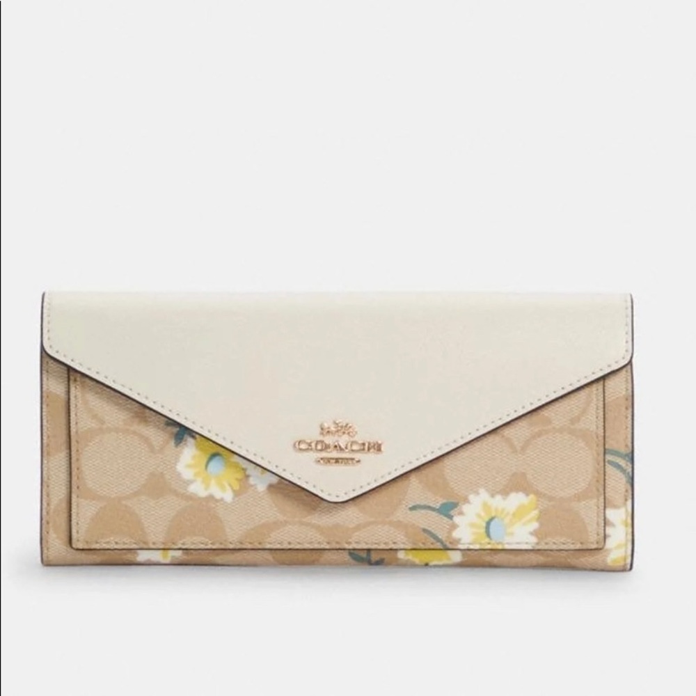Coach Wallet With Daisy Print